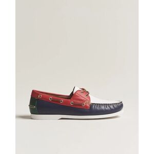 Polo Ralph Lauren Merton Leather Boat Shoe Red/White/Blue