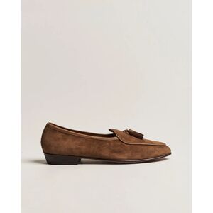 Baudoin & Lange Sagan Classic Tassel Loafers Tan Suede