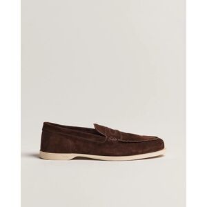 John Lobb Pace Summer Loafer Dark Brown Suede