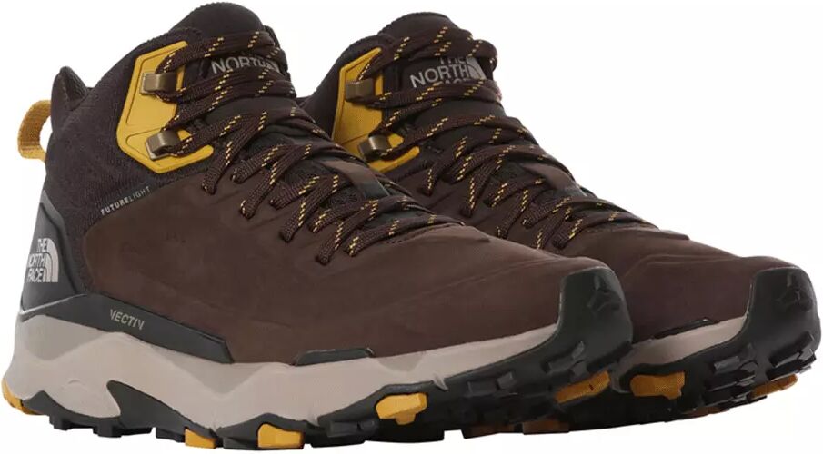 The North Face M Vectiv Exploris Mid Futurelight Leather - Sko - Deep Brown/Black - 40.5