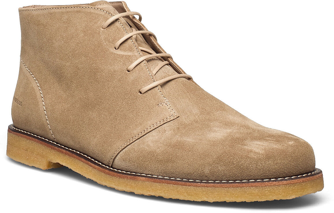 ANGULUS Shoes - Flat Semskede Boots Snøresko Beige ANGULUS