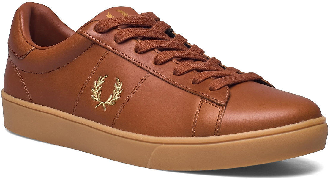 Fred Perry Spencer Leather Lave Sneakers Brun Fred Perry