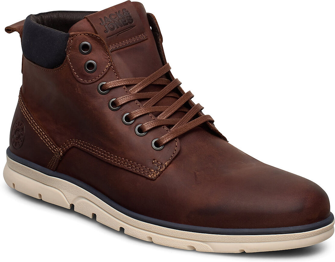 Jack & Jones Jfwtubar Leather Brandy Sts Støvletter Med Snøring Brun Jack & J S