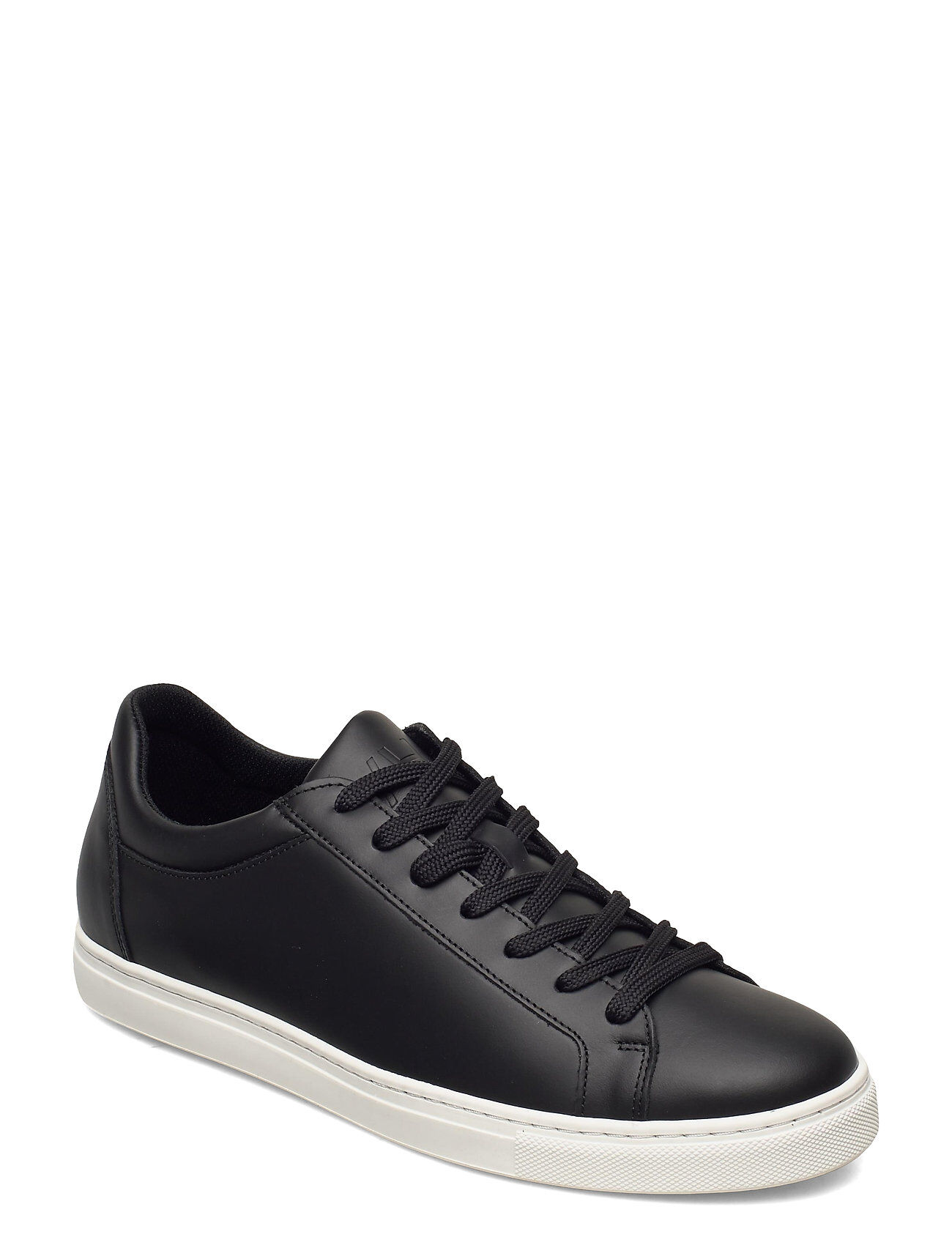 Selected Homme Slhevan Leather Trainer Lave Sneakers Svart Selected Homme