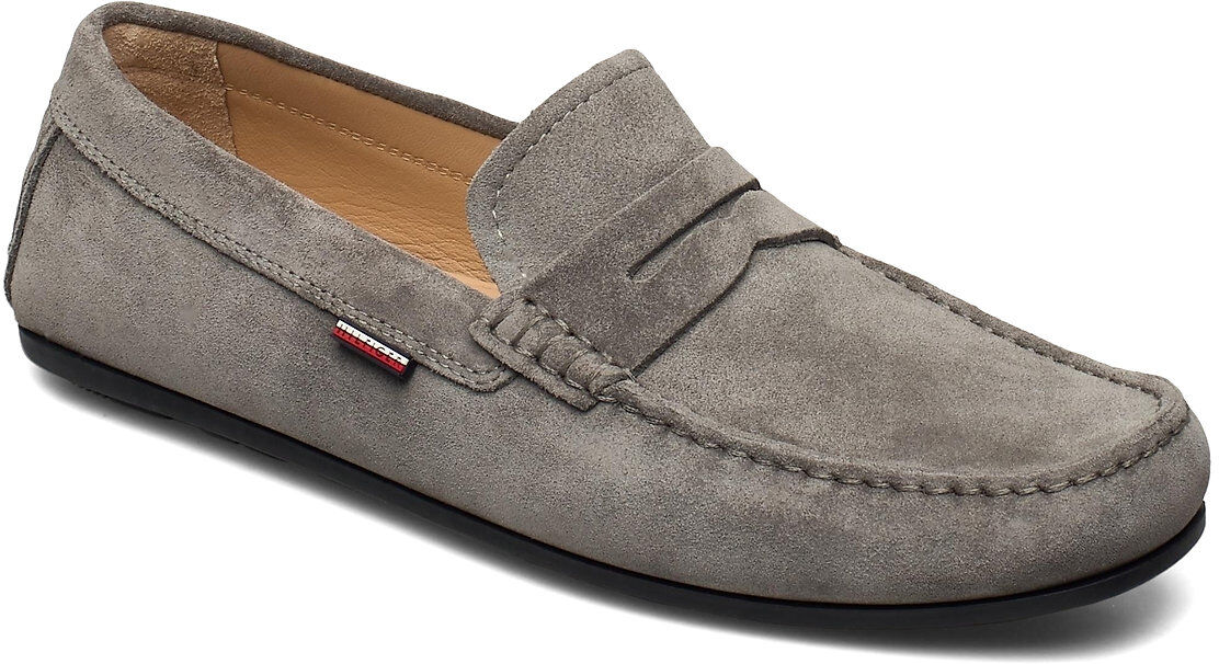 Tommy Hilfiger Classic Suede Driver Mokasiner Lave Sko Grå Tommy Hilfiger