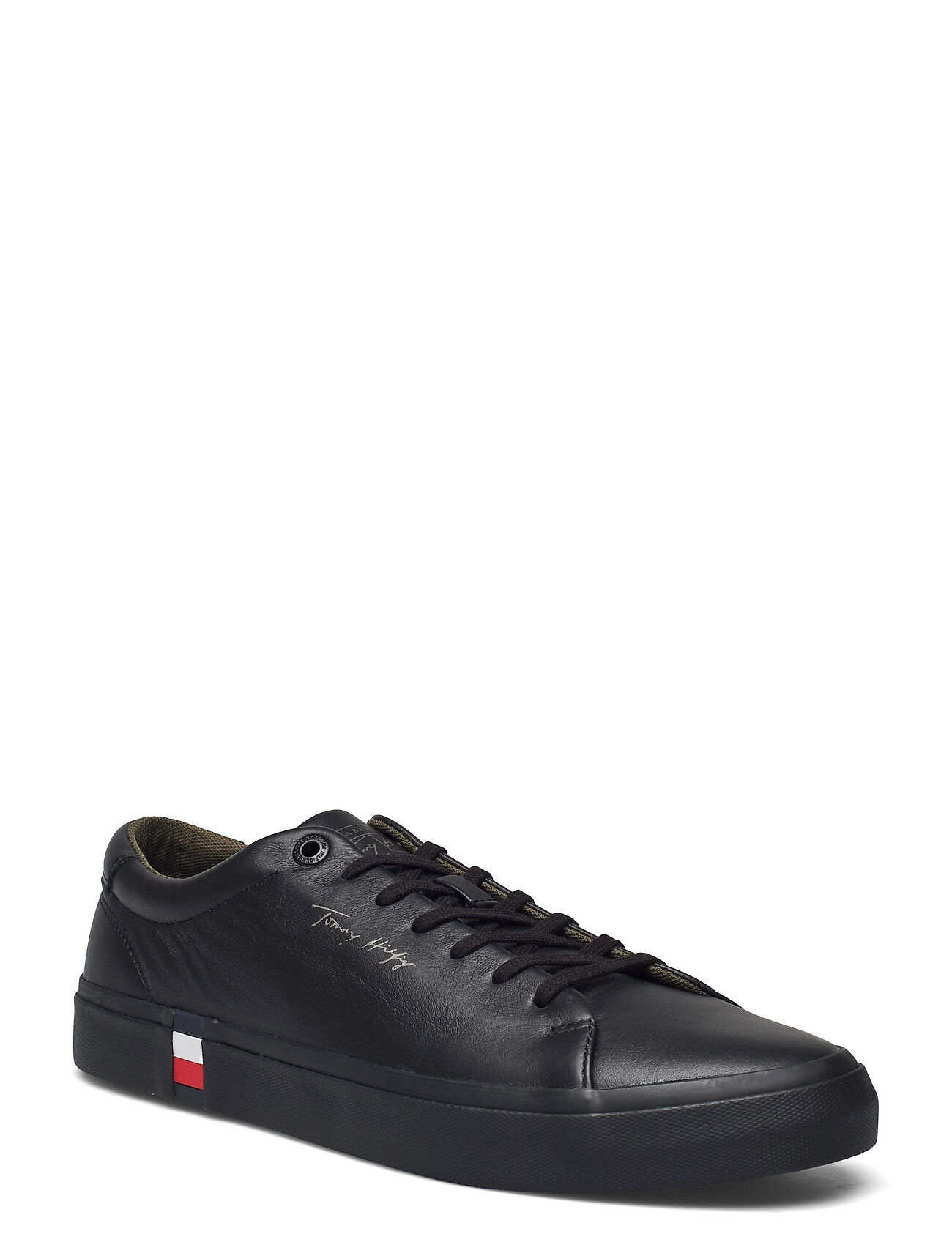 Tommy Hilfiger Corporate Modern Vulc Leather Lave Sneakers Svart Tommy Hilfiger