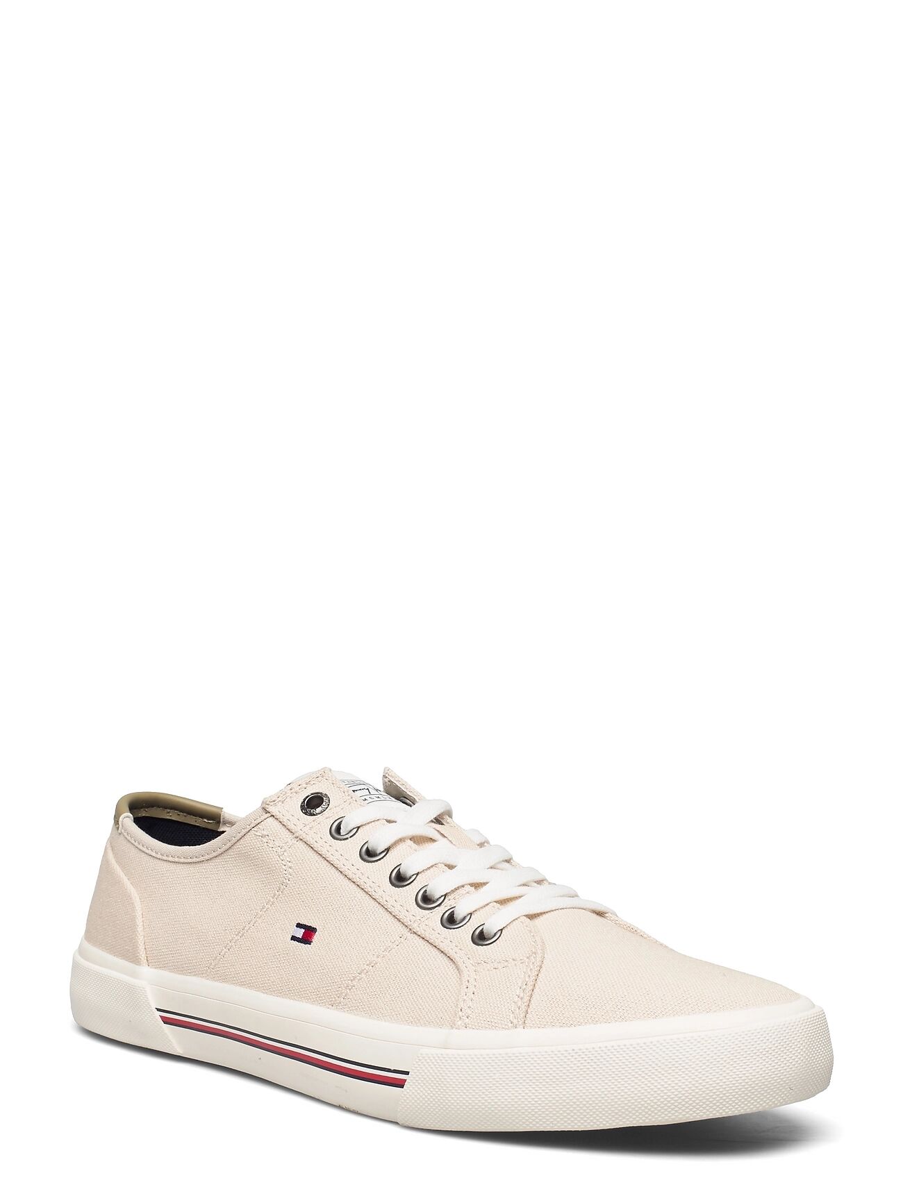 Tommy Hilfiger Core Corporate Canvas Vulc Lave Sneakers Beige Tommy Hilfiger