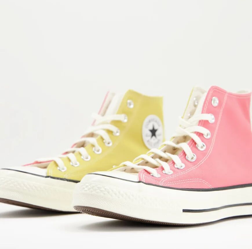 Converse Chuck 70 Hi trainers in yellow and pink-Multi  Multi