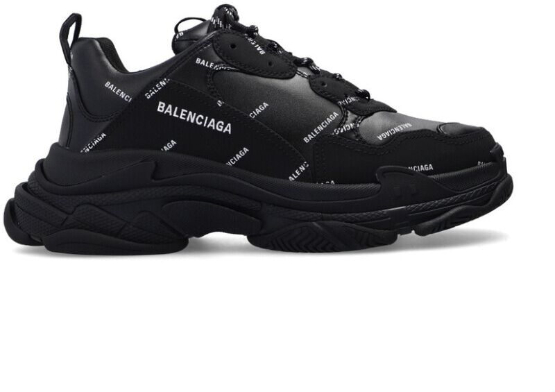 Balenciaga Triple S Allover Logo Sneakers Sort Male