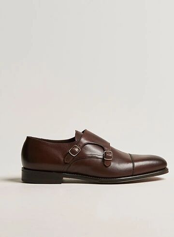 Loake 1880 Cannon Monkstrap Dark Brown Burnished Calf