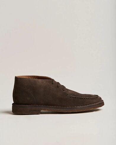 Drake's Crosby Moc-Toe Suede Chukka Boots Dark Brown