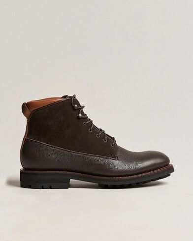 Heschung Raphia Leather/Suede Boot Moro/Coffee