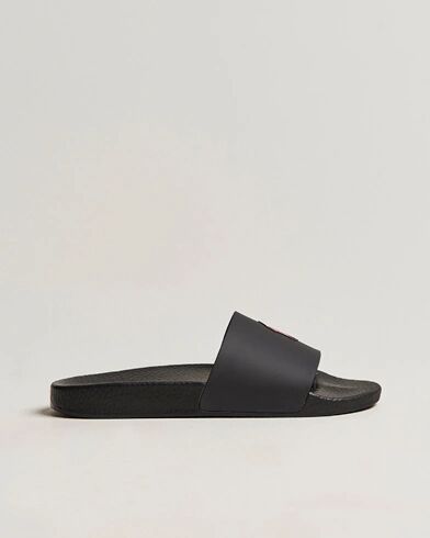 Polo Ralph Lauren Logo Slides Black