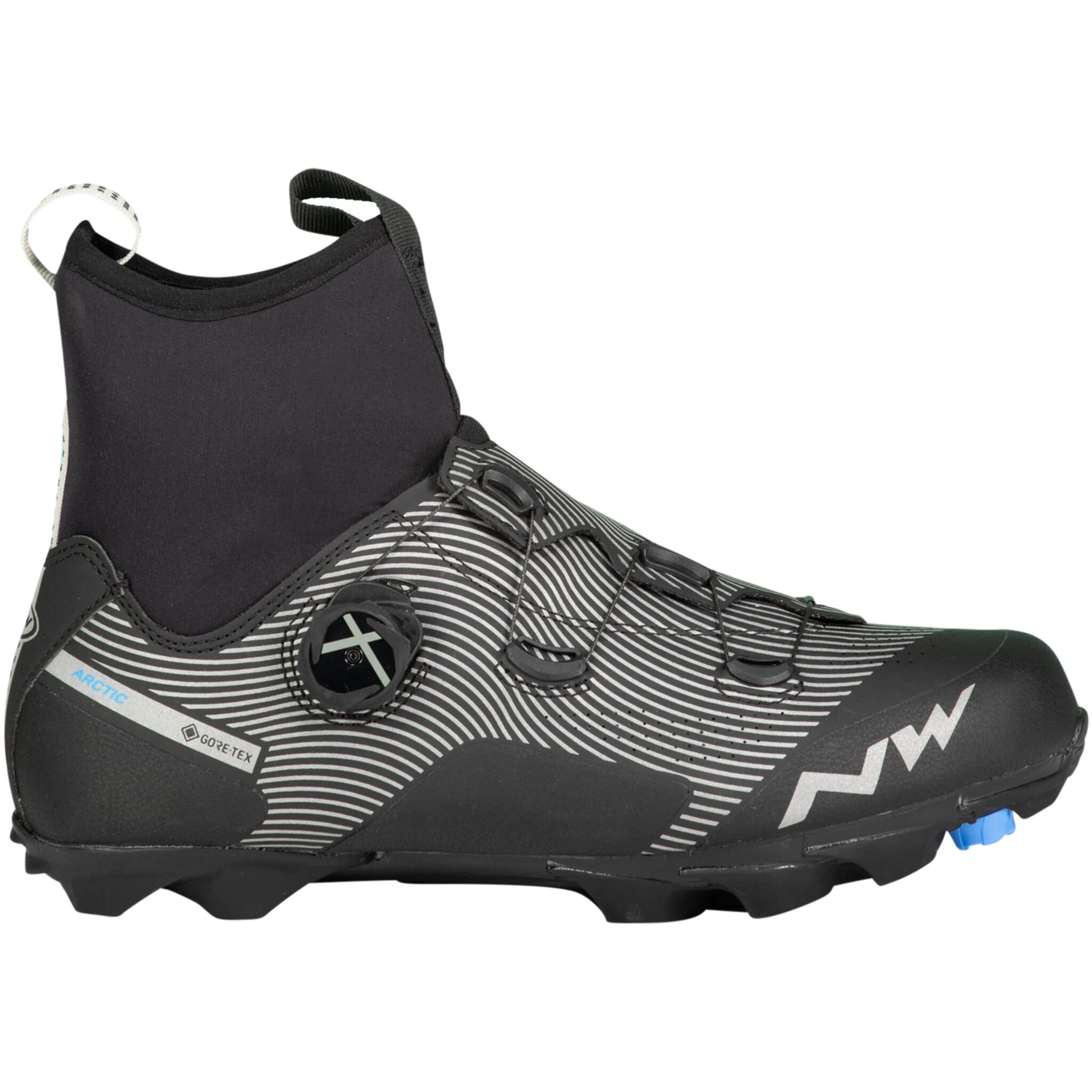 Northwave Celsius XC Arctic GTX, sykkelsko vinter, terreng, unisex 44 Black/Reflective