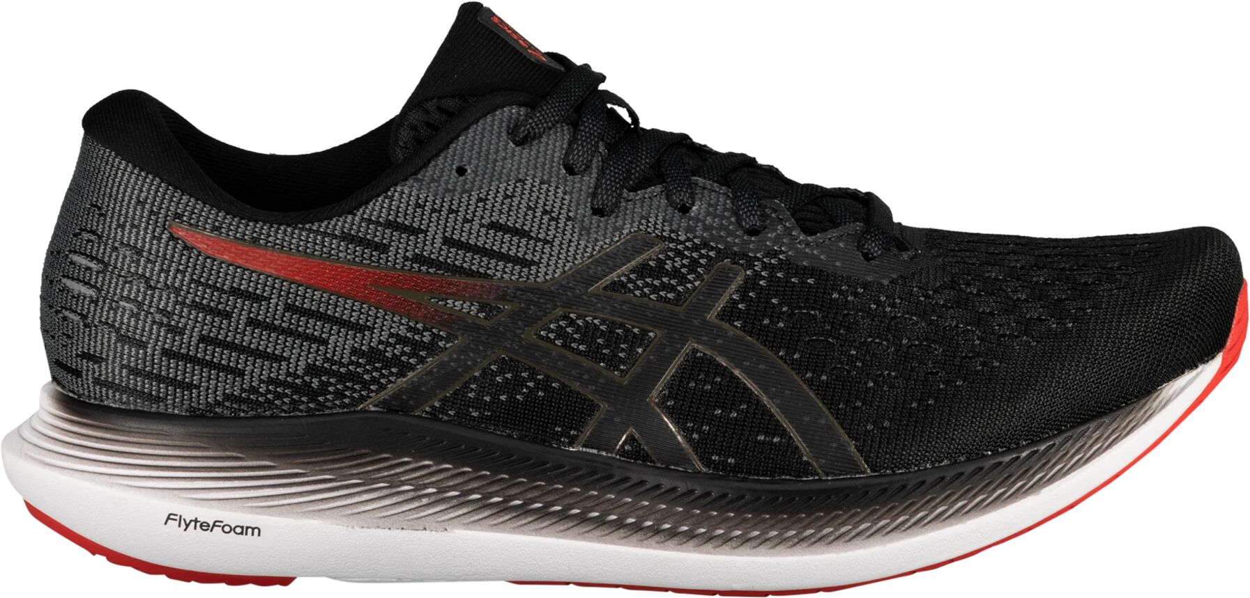 Asics Evoride 2, løpesko herre 42 BLACK/ELECTRIC RED