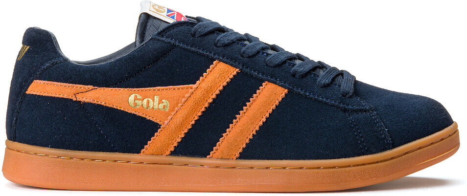 Gola Sapatilhas em pele, Equipe Suede   Marinho/Laranja