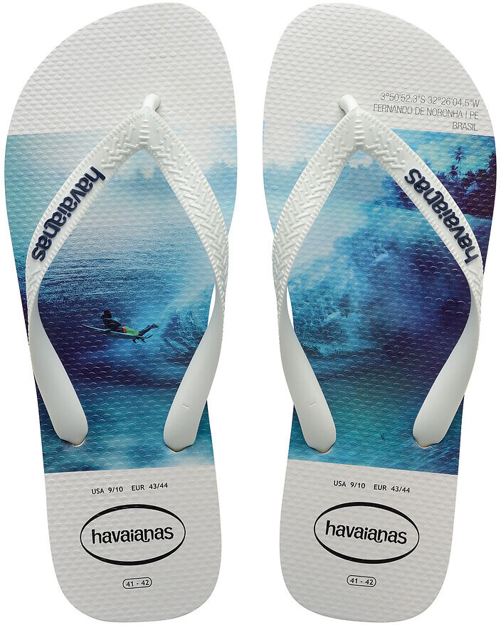 Havaianas Chinelos Hype   branco estampado