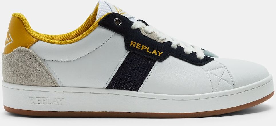 Replay Sapatilhas - Ténis Replay Classic Cap - Branco/Marinho/Amarelo - Homem