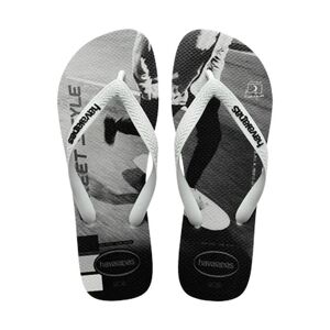 Havaianas Hype Flip Flops, 43/44, White Black 2594