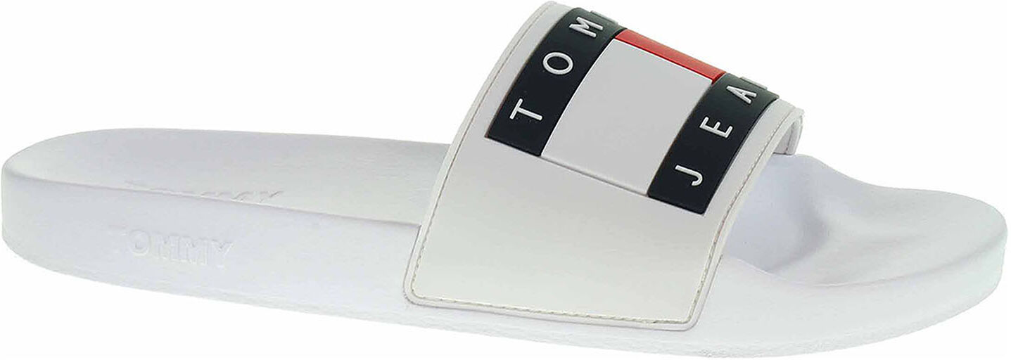 Tommy Hilfiger Pánske plážové papuče Tommy Hilfiger EM0EM00284 100 white 43