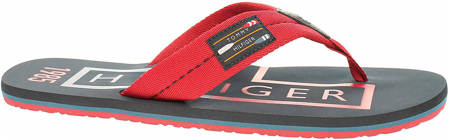 Tommy Hilfiger Pánske plážové papuče Tommy Hilfiger FM0FM02706 XIT regatta red 44