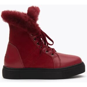 Pegia Leira Shearling Women's Boots, 40/7 / Burgundy