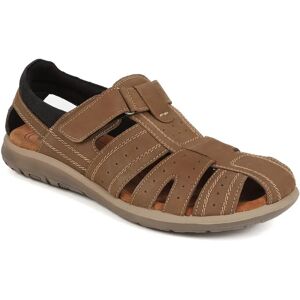 Pavers Leather Touch Fastening Sandal - DDIN31013 / 317 730 - 10 - Brown - Male