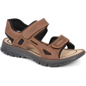 Rieker Men's Adjustable Walking Sandals - RKR31587 / 318 773 - 7 - Brown - Male