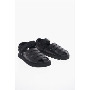 Neil Barrett Leather SAMPEI Touch Strap Sandals size 43 - Male