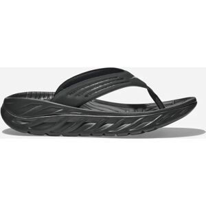 HOKA Men's Ora Recovery Flip 2 in Black/Dark Gull Grey, Size 9.5