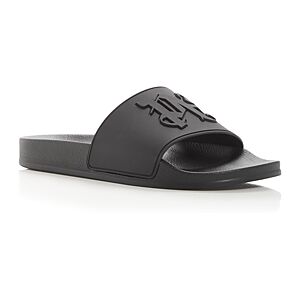 Palm Angels Men's Monogram Pool Slide Sandals  - BLACK - Size: 8US / 39EUmale