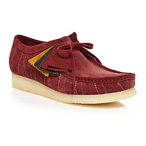 Clarks Men's Wallabee Lace Up Boots  - Burgundy - Size: 13male