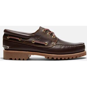 Timberland 3-eye Lug Handsewn Boat Shoe For Men In Brown Brown, Size 8