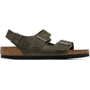 Birkenstock Brown Regular Milano Sandals  - Faded Khaki Oiled Le - Size: IT 46 - male