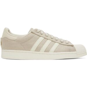 adidas Originals Beige Superstar Sneakers  - WONDER WHITE/WONDER - Size: US 9 - male