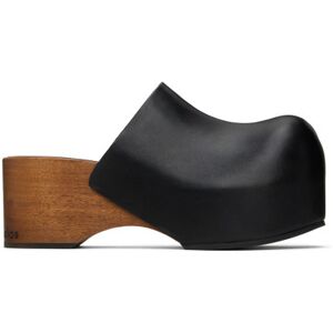 Acne Studios Black Leather Wood Clogs  - 900 Black - Size: IT 40 - male