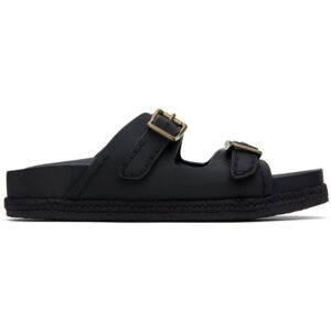 Polo Ralph Lauren Black Turbach Leather Sandals  - BLACK - Size: US 11 - male