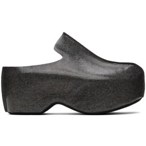 JW Anderson Gray Laminated Felt Platform Clogs  - 19081-030-MEDIUM GRE - Size: IT 44 - male