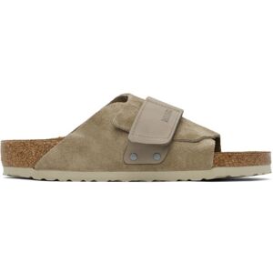 Birkenstock Taupe Regular Kyoto Sandals  - Taupe Suede/Nubuck - Size: IT 44 - male