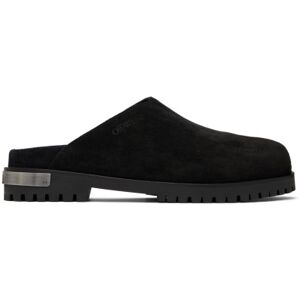 Off-White Black Metal Logo Suede Clogs  - BLACK SILVER - Size: IT 46 - male