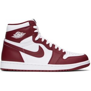 Nike Jordan White & Red Air Jordan 1 Retro High OG Sneakers  - WHITE/TEAM RED - Size: US 9 - male