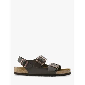 Birkenstock Milano Leather Footbed Sandals - Dark Brown - Male - Size: 7.5
