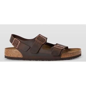 Birkenstock Milano Leather Footbed Sandals - Brown - Male - Size: 7.5