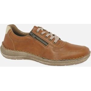 Rieker 03030-25 Mens Zip-up Trainers Brown Rkrm Eu40 Uk6 Us7-7.5