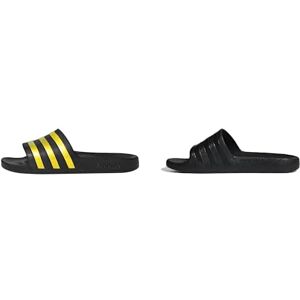 adidas Unisex Adilette Aqua Slides, Core Black/Gold Met./Core Black, 7 UK Men's Adilette Aqua F35550 Slide Sandal, Core Black 000, 6.5 UK