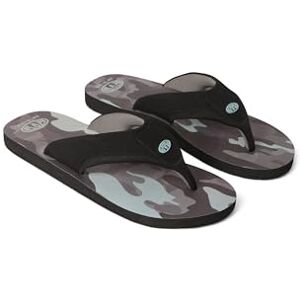 Animal Jekyl Mens Recycled Flip-Flops - Slip-On, Lightweight & Comfortable With Soft Padded Upper Straps - Best For Spring Summer, Beach & Outdoors Medium Grey Adult Shoe Size 12