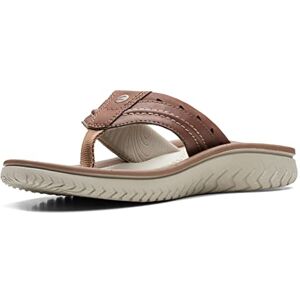 Clarks Men's Wesley Post Flip-Flop, Tan Synthetic, 7 UK