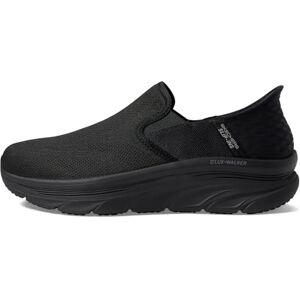 Skechers Mens D'lux Walker Orford Slip-in Loafer, Black/Black, 7