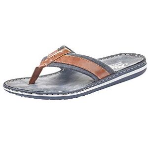 Rieker Men's Frühjahr/Sommer 21095 Flip Flop, Brown (Peanut/Navy 24), 11 UK