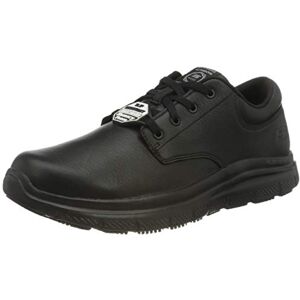 Skechers Men'S Flex Advantage Slip Resistant Work Uniform Dress Shoe, Black Leather, 12 Uk